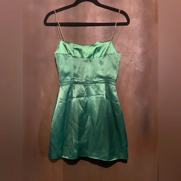 scarf for green dress Elegant Sage Green Sequin 2 Pieces Prom Dress with Scarf SS616 Green / 12